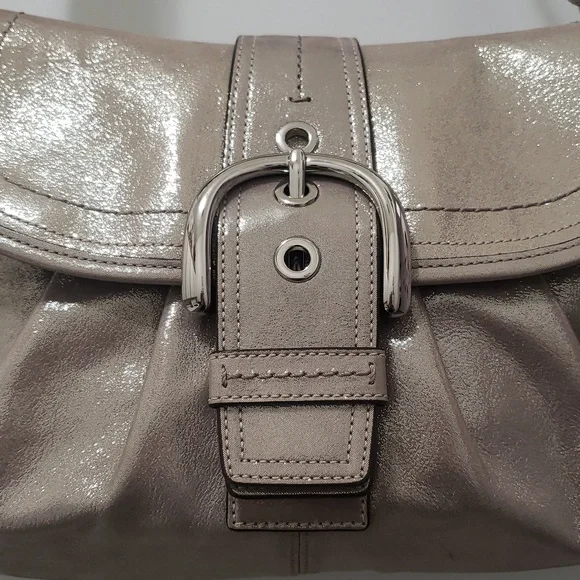Coach Vintage Soho Elegant Metallic Leather Shoulder Bag - Picture 2 of 12